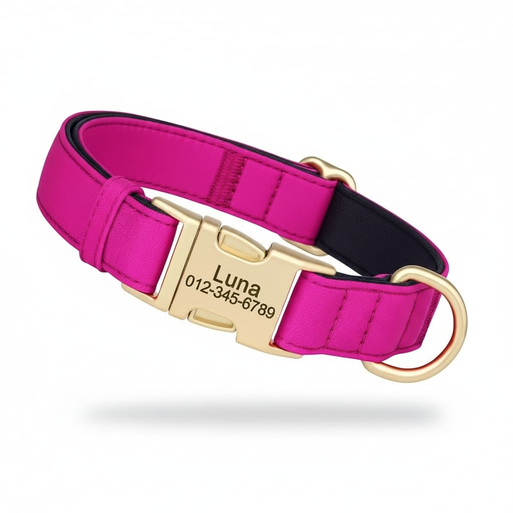 Colorful Laser-Engraved Dog Collar