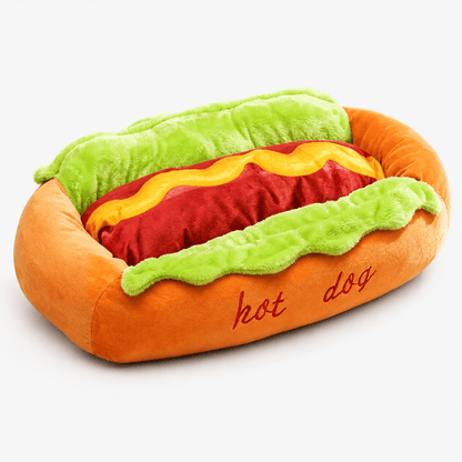 The Viral Hot Dog & Sausage Bun Bed for Small to Medium Dogs