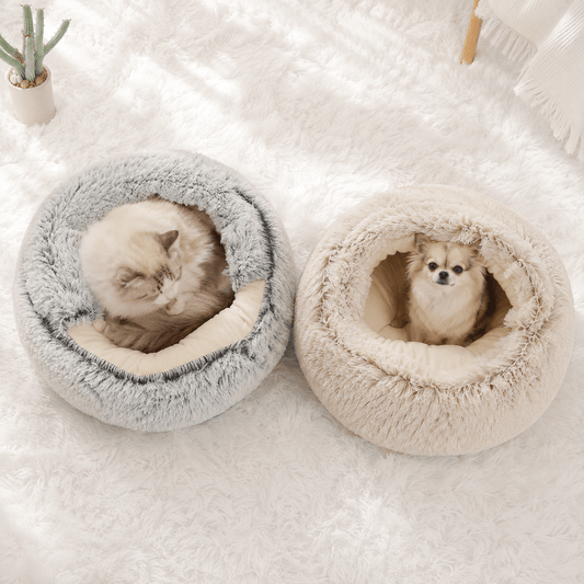 Cosy Winter Pet Cave Bed