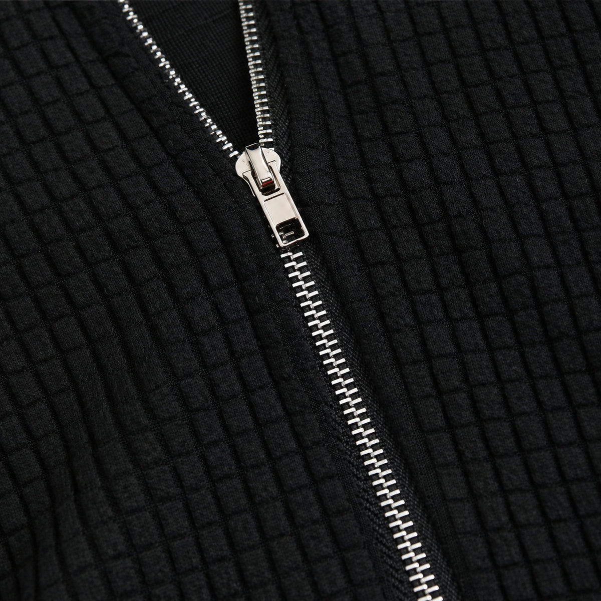Textured cat ear zip hoodie detail