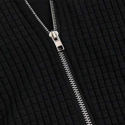 Textured cat ear zip hoodie detail