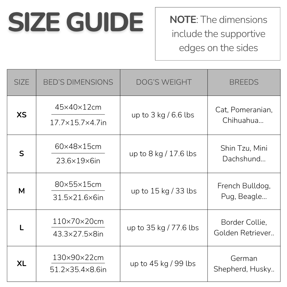 Orthopedic Dog Bed With Supportive Edges