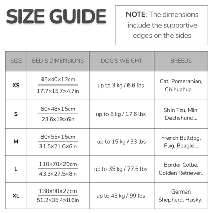 Orthopedic Dog Bed With Supportive Edges