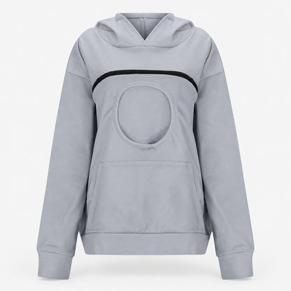 Pet carrying hoodie front view