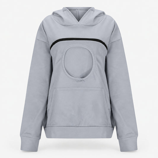 Pet carrying hoodie front view