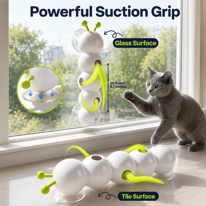 Cat Fun & Automatic Caterpillar Interactive Toy for Indoor Self-Play