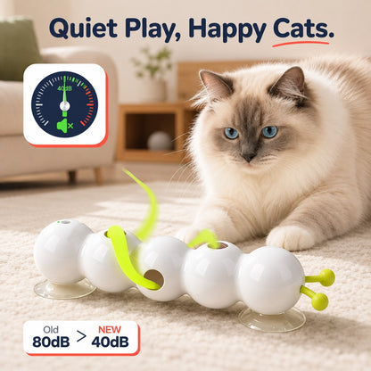 Cat Fun & Automatic Caterpillar Interactive Toy for Indoor Self-Play