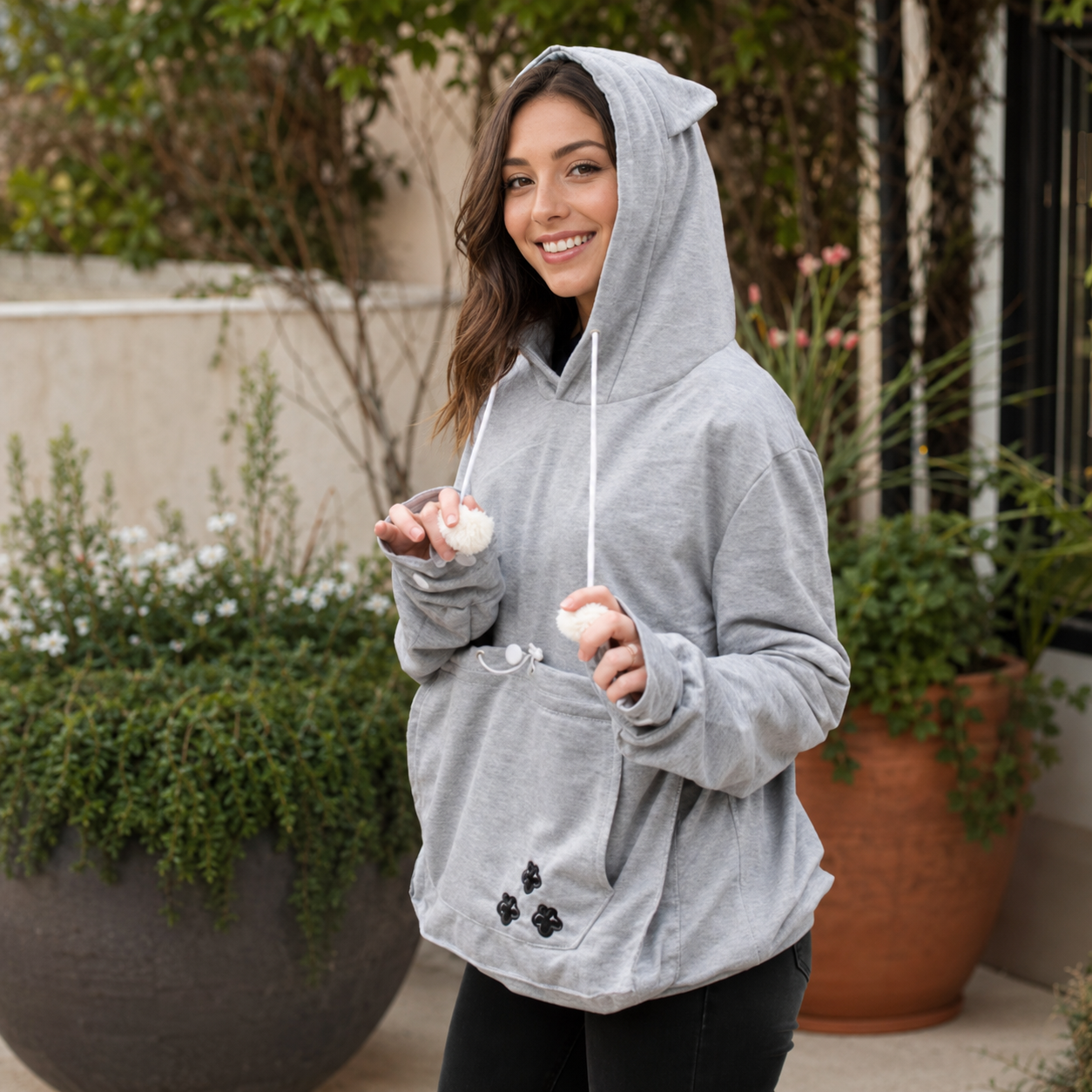 Stylish & Cosy Pouch Cat Hoodie