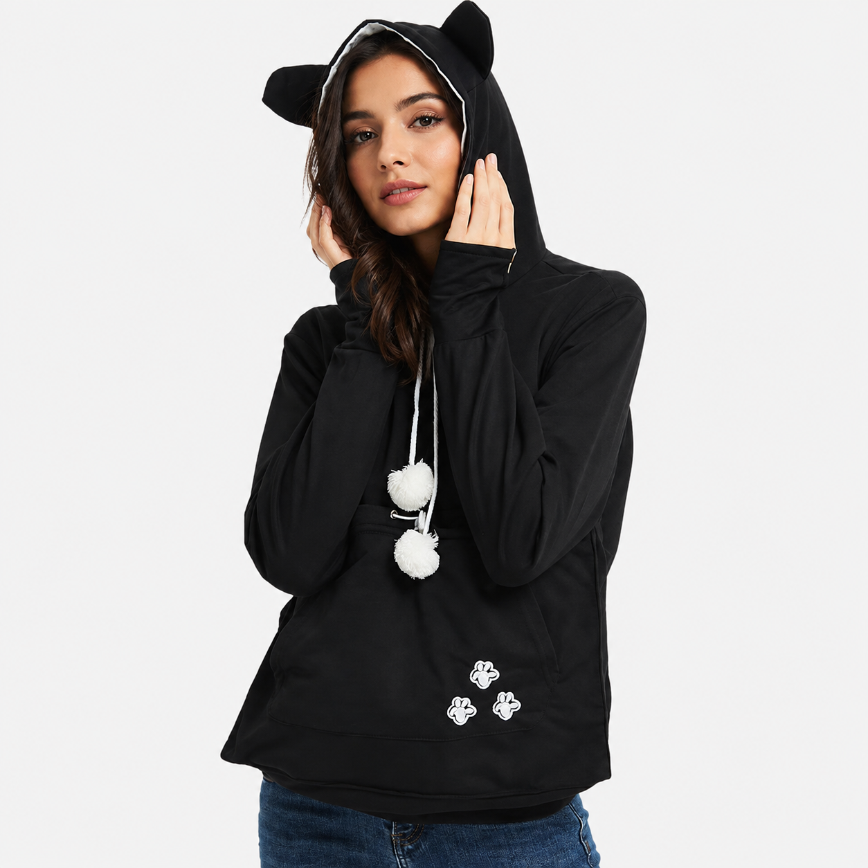 Stylish & Cosy Pouch Cat Hoodie