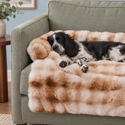 Fluffy and Calming Dog Sofa Bed & Bolster Cover