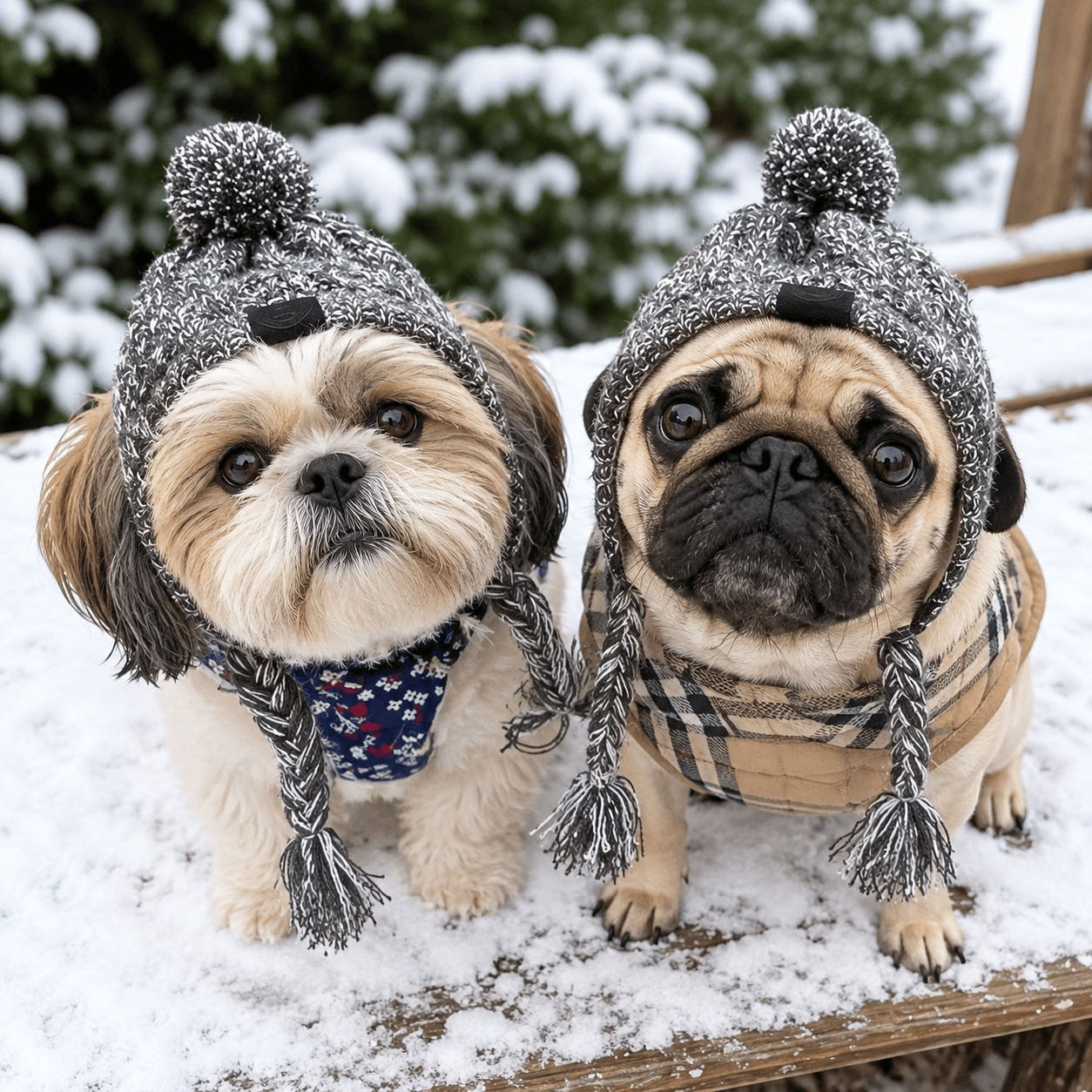 Cosy Knitted Dog Beanie Hat for Winter