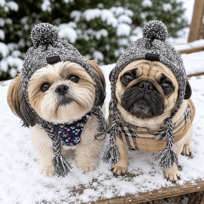 Cosy Knitted Dog Beanie Hat for Winter