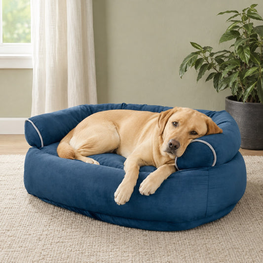 Dog sofa bed in a living room