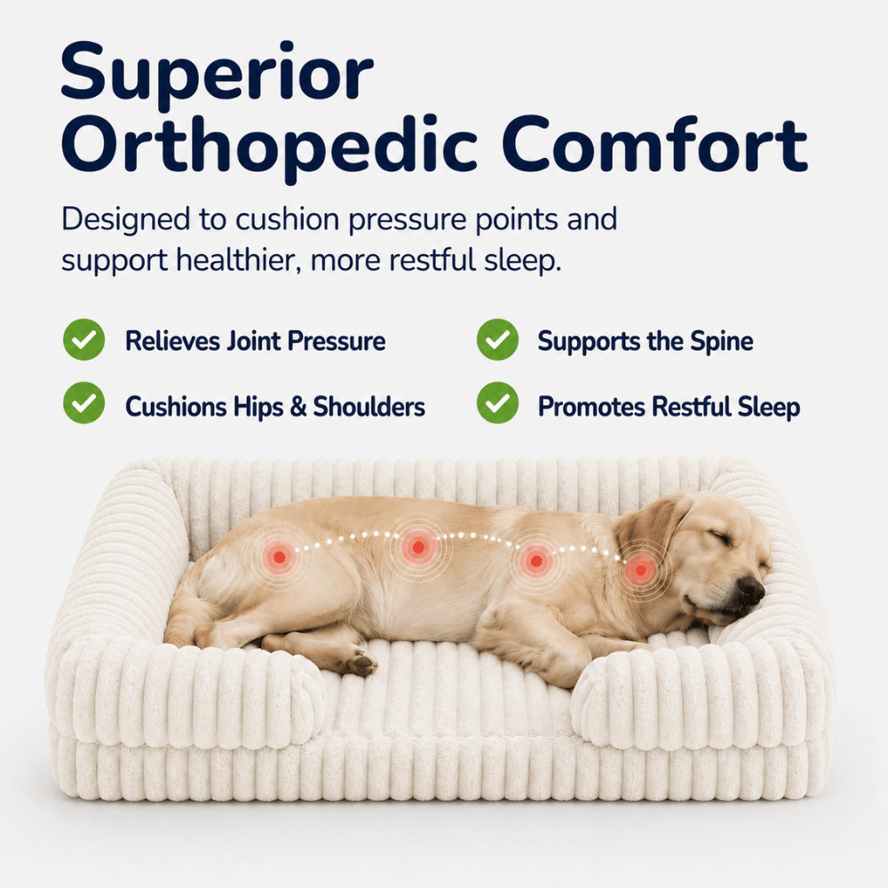 Orthopaedic Fleece Bolster Dog Bed