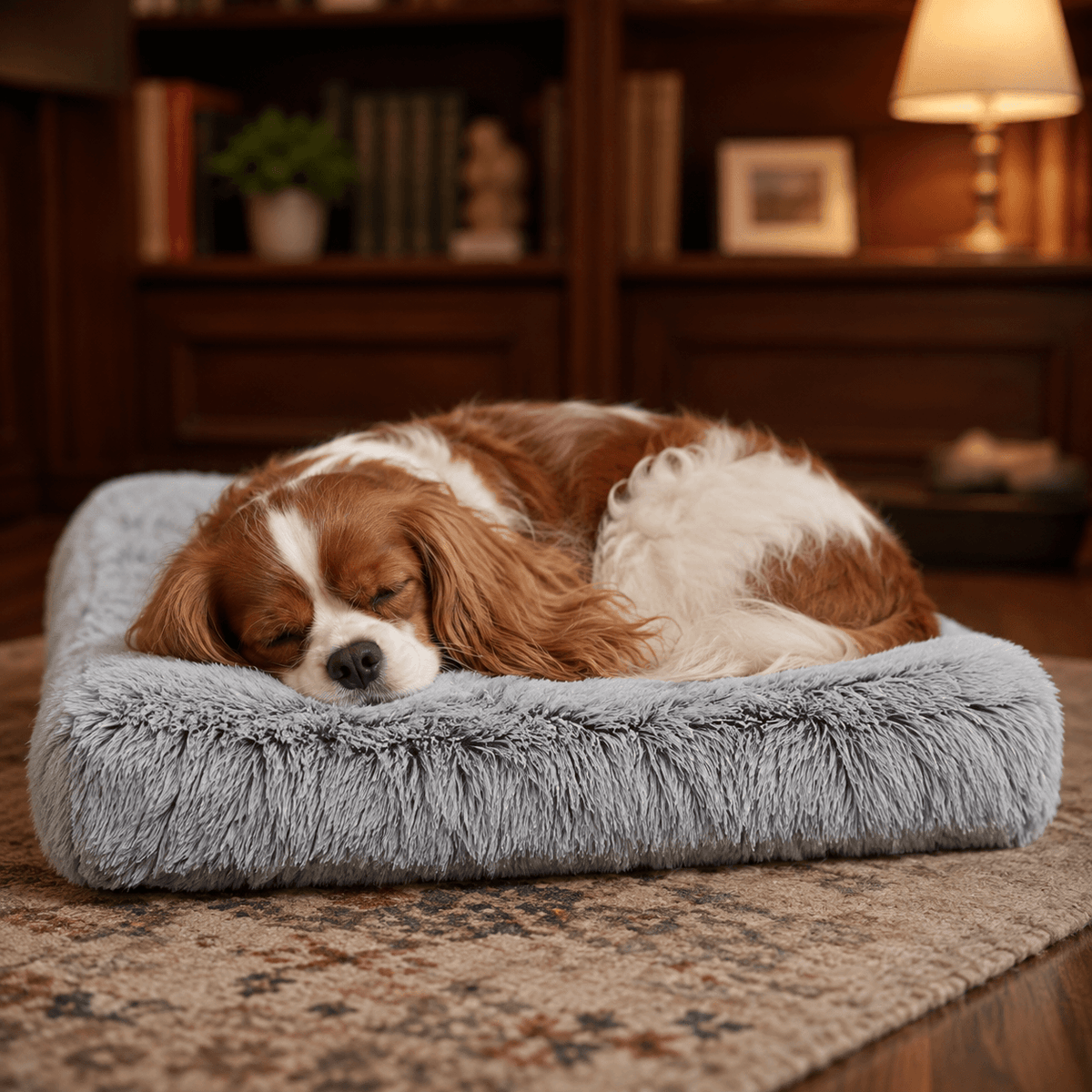 Orthopaedic Memory Foam Dog Bed with Plush Cover