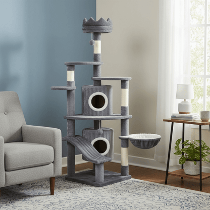Triple-Level Cat Tree Mansion