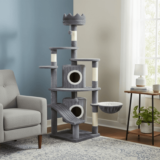 Triple-Level Cat Tree Mansion