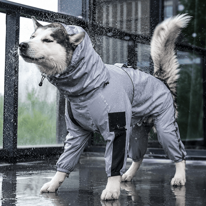 Reflective Waterproof Dog Raincoat Jacket for Winter & Rain
