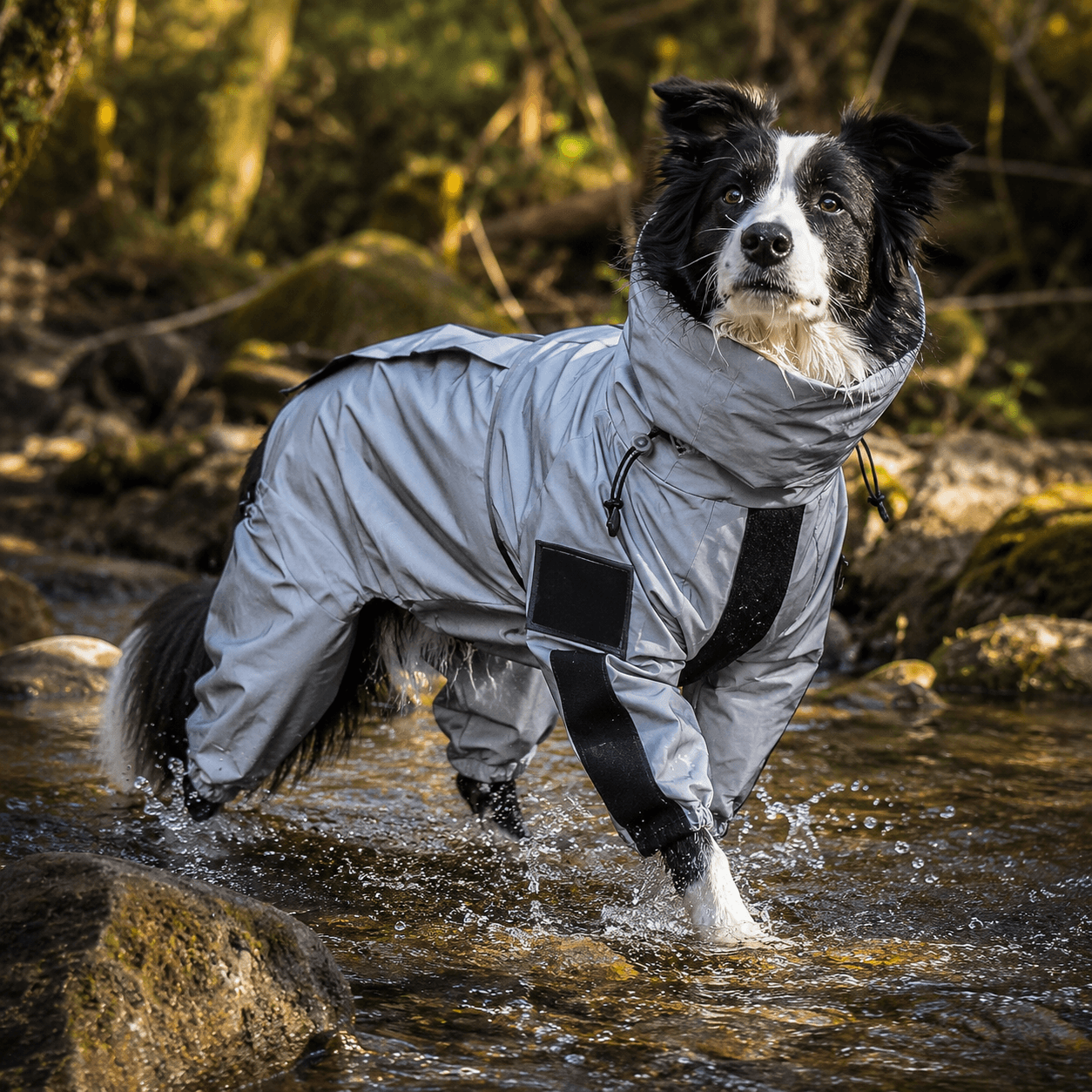 Reflective Waterproof Dog Raincoat Jacket for Winter & Rain