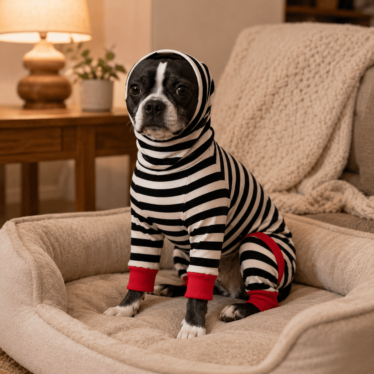 Cosy Zebra Stripes Dog Onesie Pyjamas