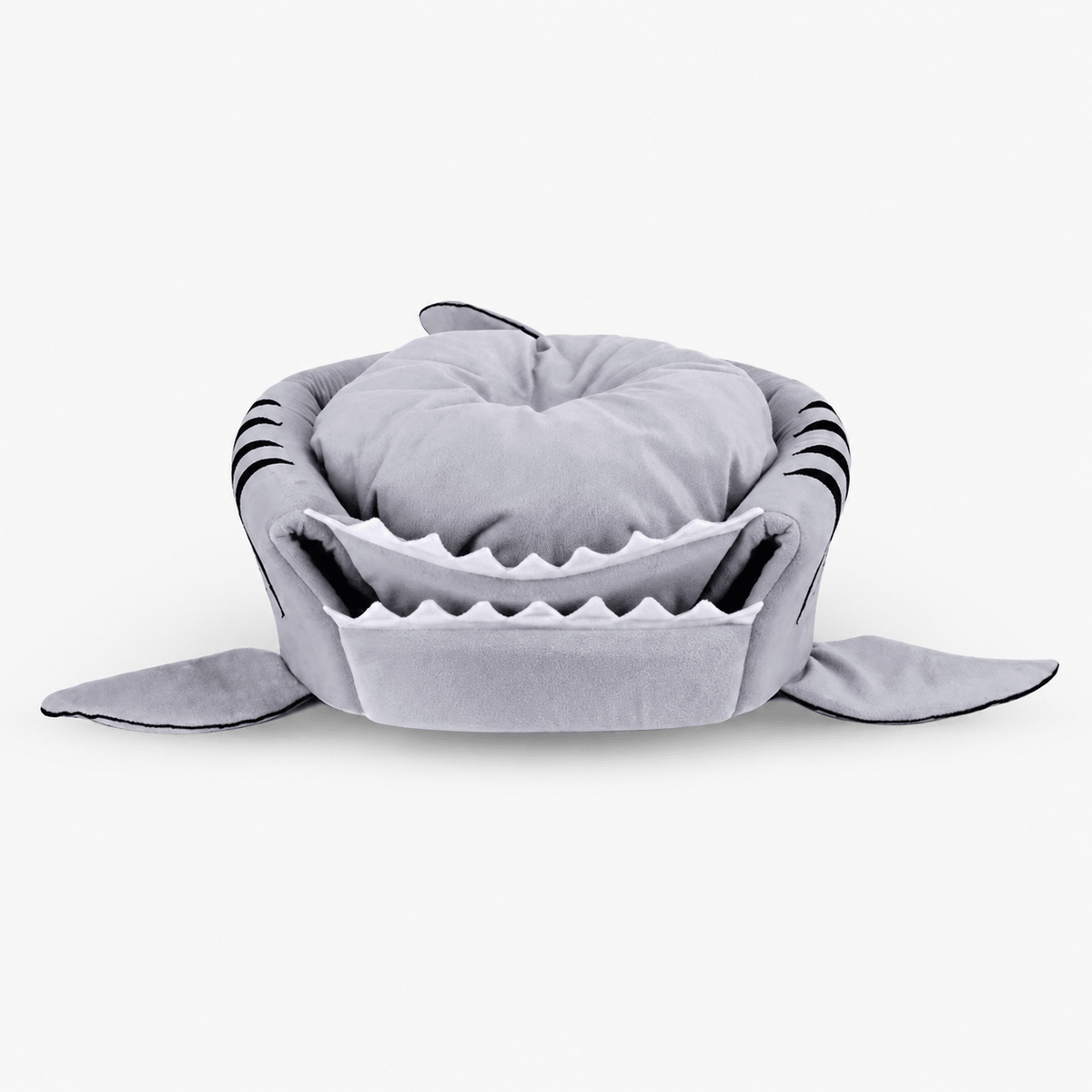 2-In-1 Plush Foldable Shark Pet Bed for Small Dogs & Cats