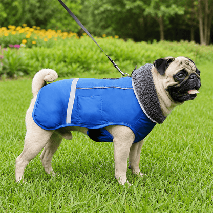 Waterproof Adjustable Dog Coat with Warm Fleece Lining