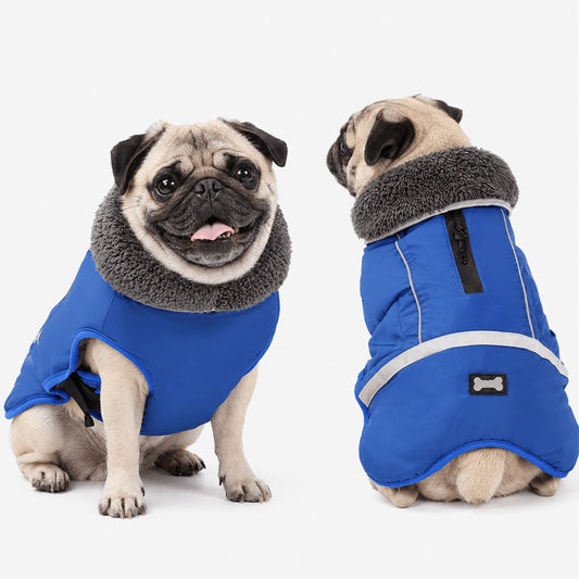 Waterproof Adjustable Dog Coat with Warm Fleece Lining