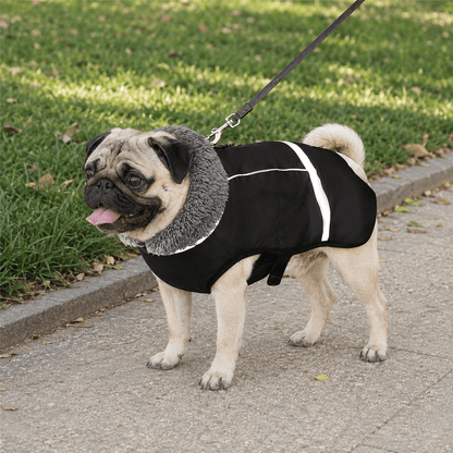 Waterproof Adjustable Dog Coat with Warm Fleece Lining