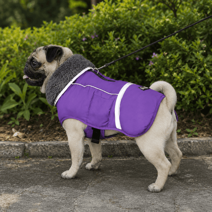 Waterproof Adjustable Dog Coat with Warm Fleece Lining