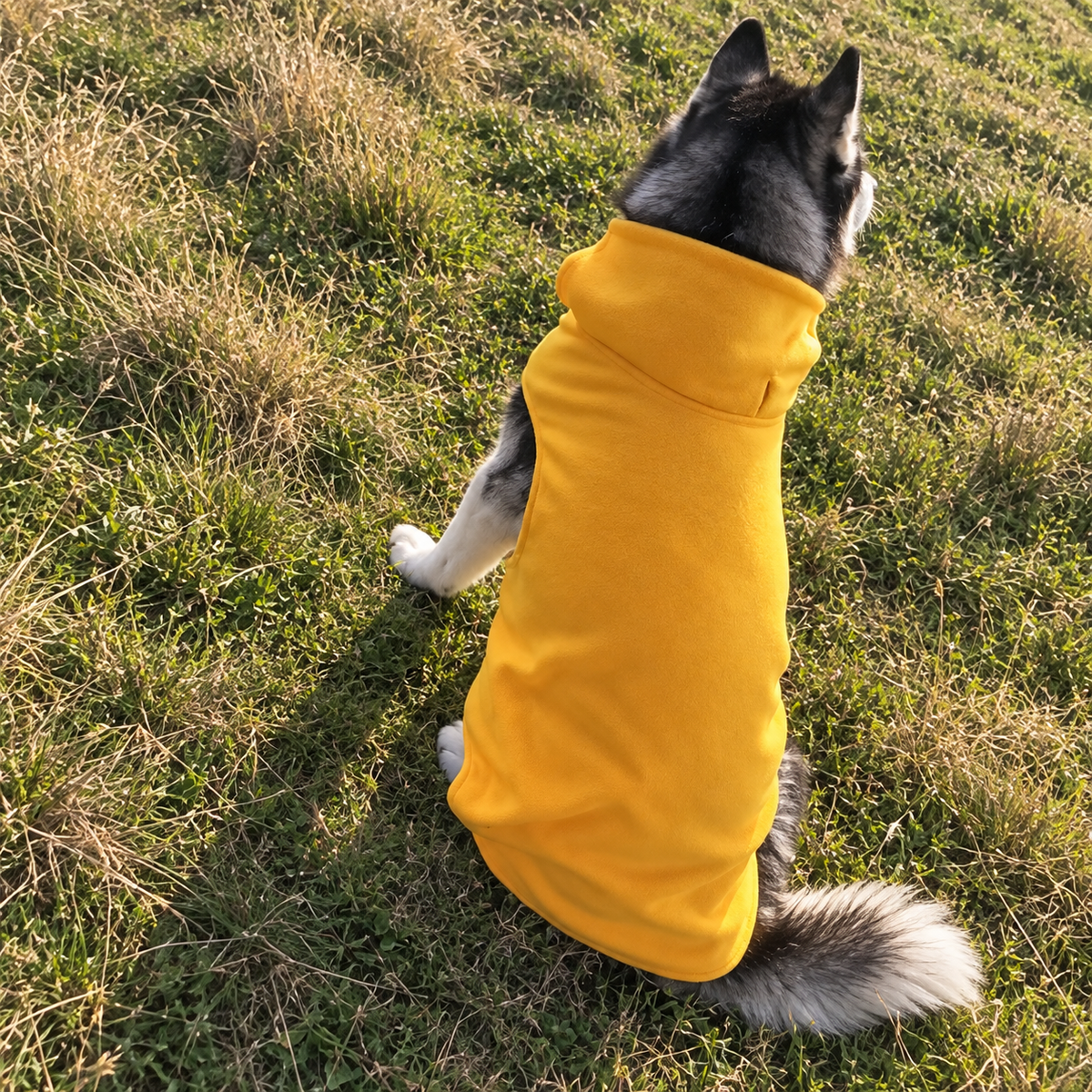 Reversible Polar Fleece Winter Dog Coat & Jacket with Reflective Trim and Adjustable Fit