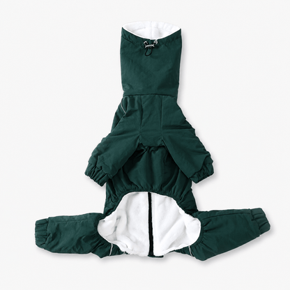 Waterproof Fleece Lined Dog Raincoat for Winter