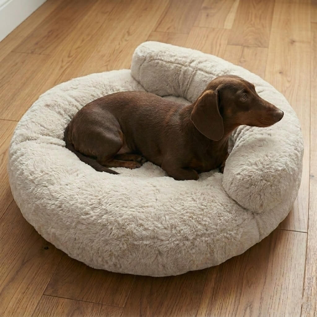 Small Faux Fur Bolstered Pet Bed