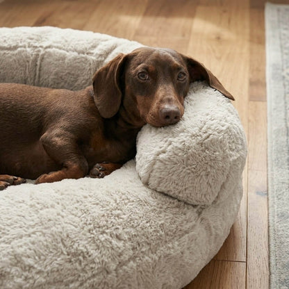 Small Faux Fur Bolstered Pet Bed