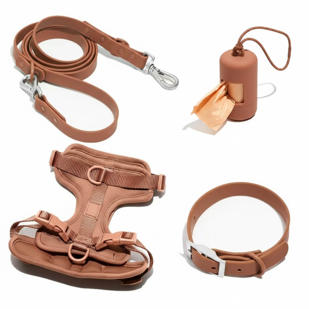 4-Piece Dog Harness & Lead Set