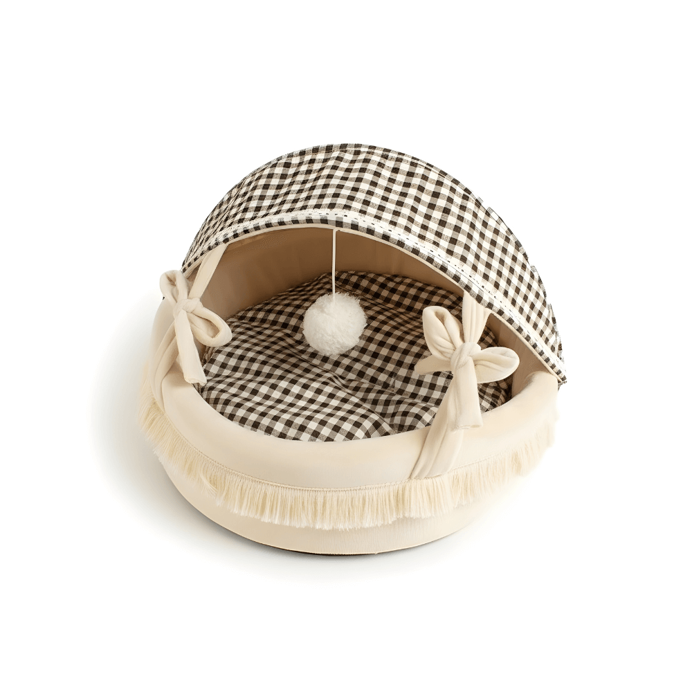 Semi-Enclosed Canopy Cat Bed