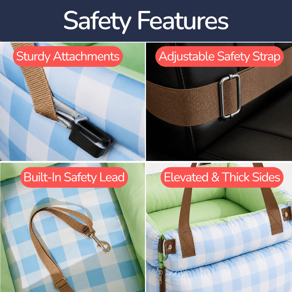 Open-Front Pet Car Seat Booster