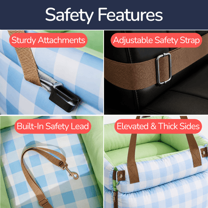 Open-Front Pet Car Seat Booster