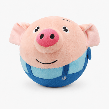 Interactive & Squeaky Moving Plush Pig Ball Toy for Dogs