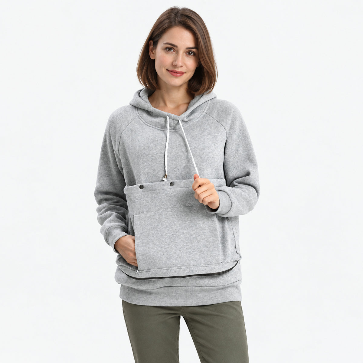 Pet carrier hoodie — front view