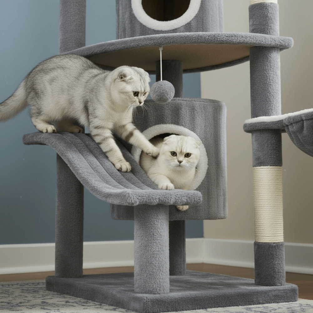 Triple-Level Cat Tree Mansion