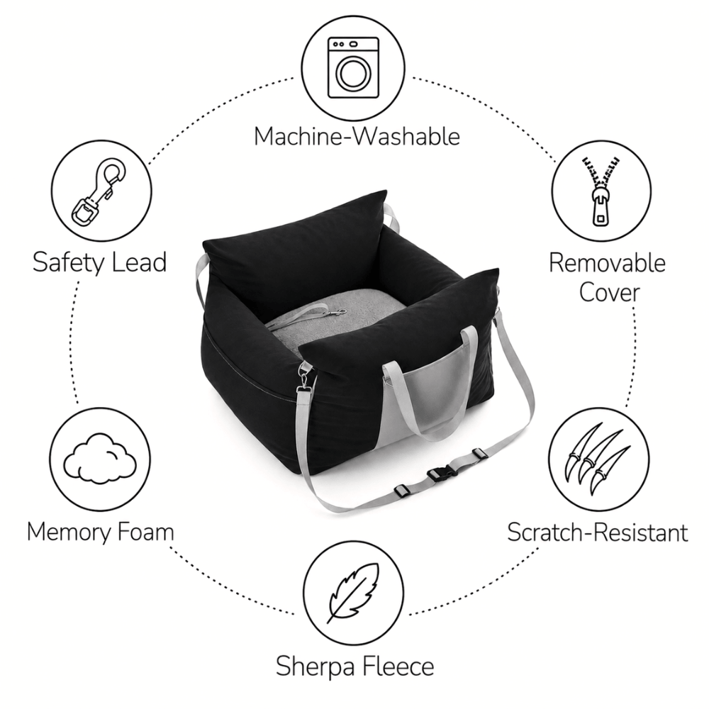 Plush Pet Car Seat Booster