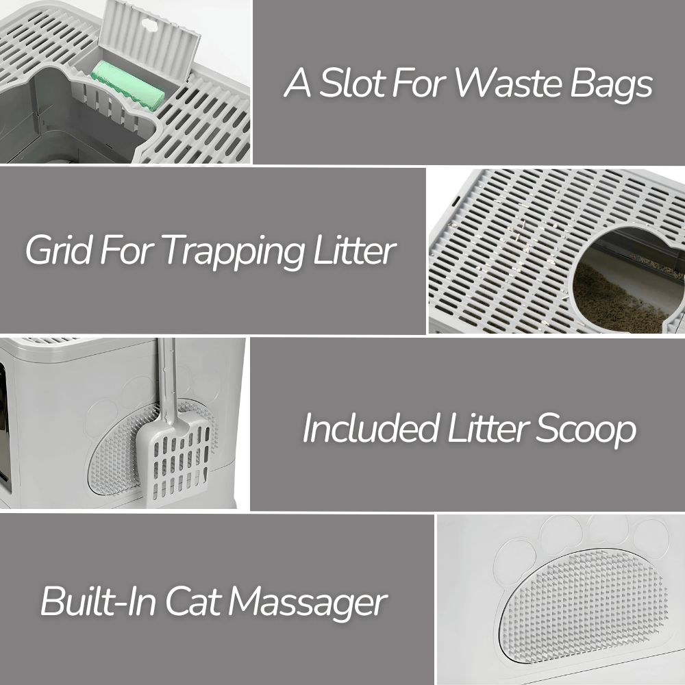 Dual-Entry Cat Litter Box