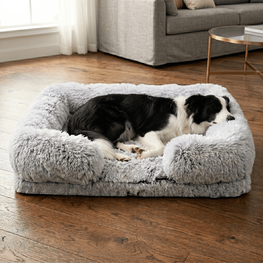 Orthopedic Plush Bolster Dog Bed