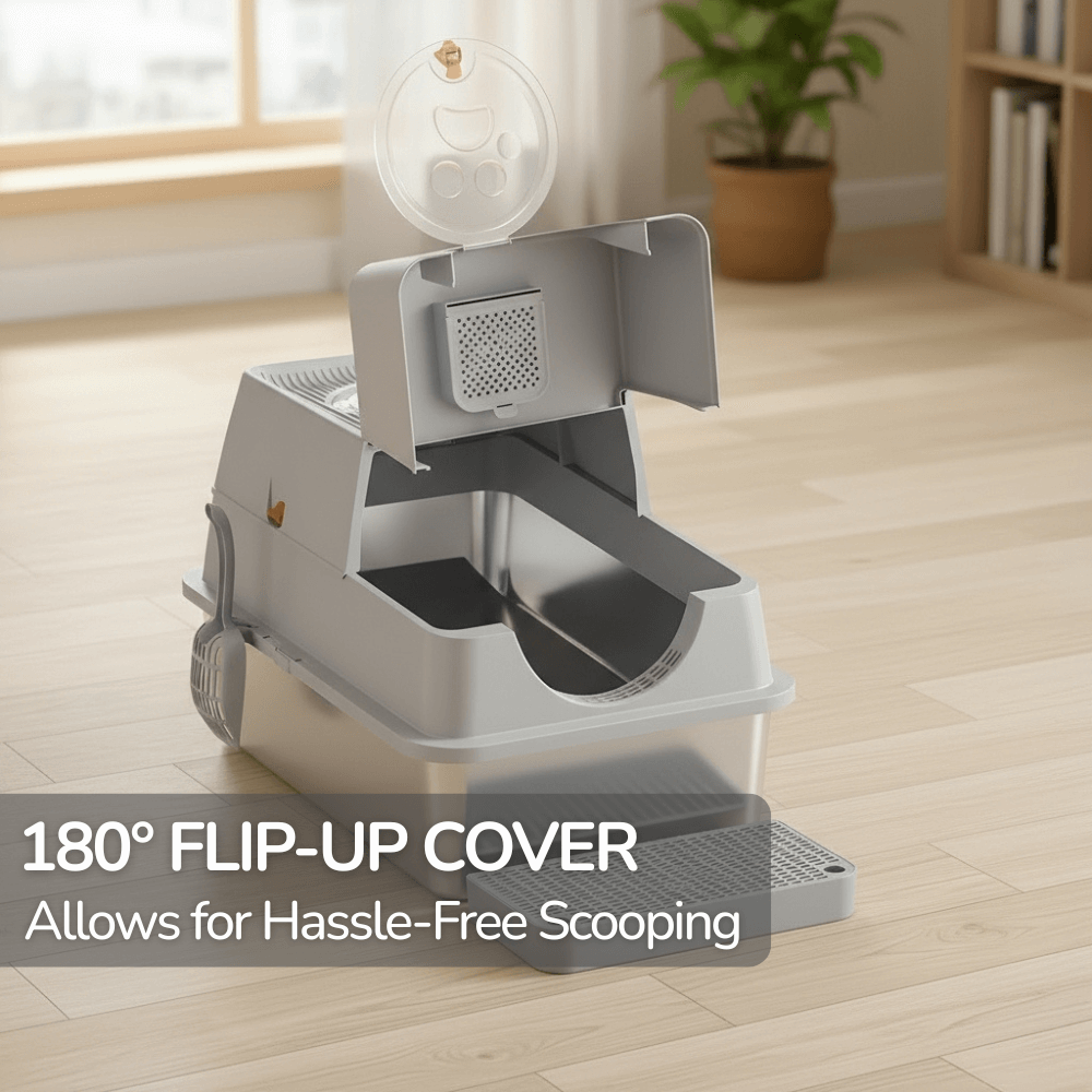 Modern Stainless Steel Litter Box