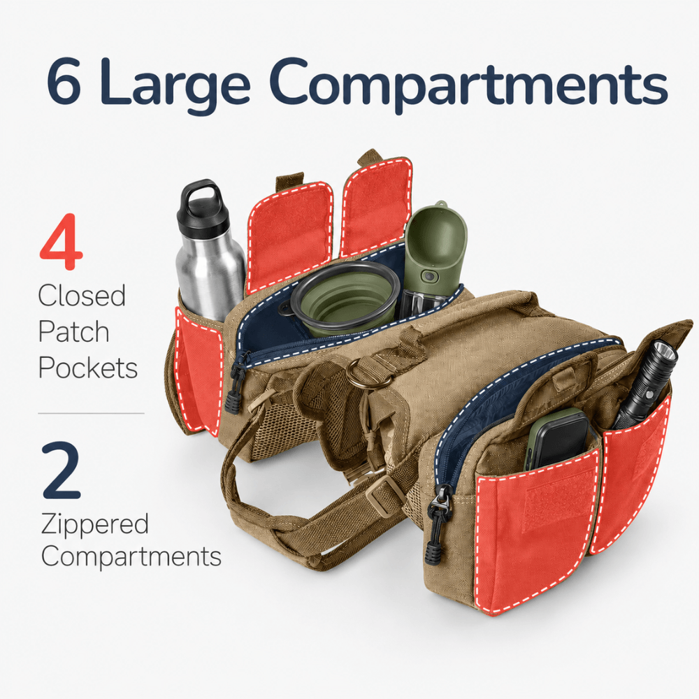 Dog Hiking Backpack Harness