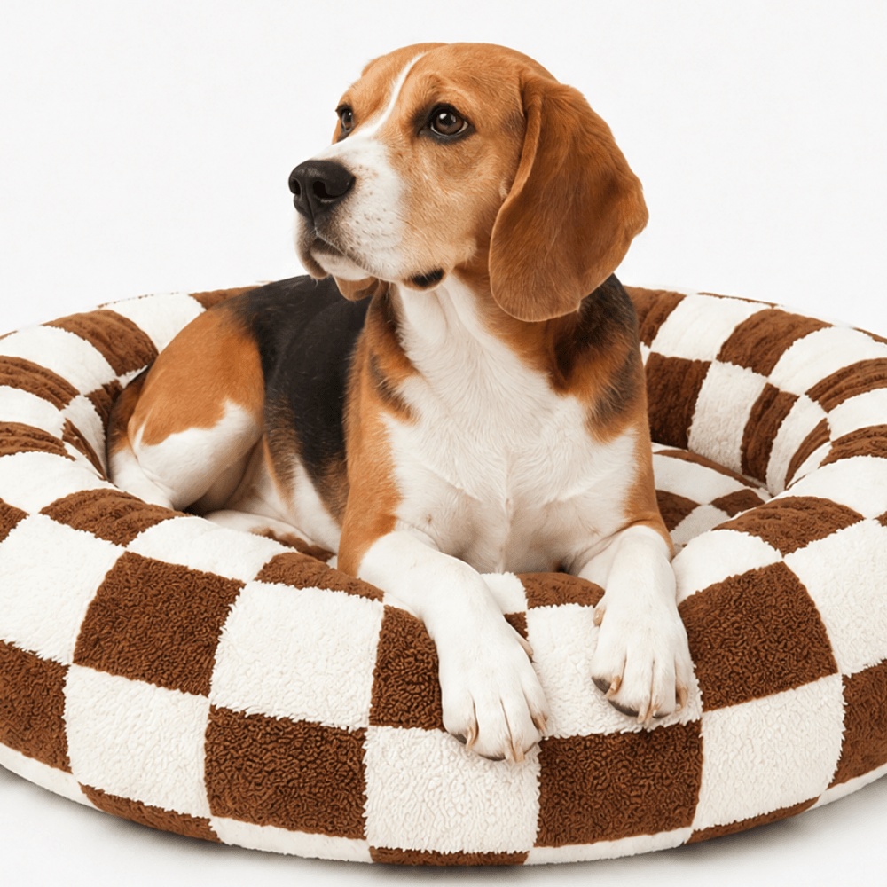Fluffy Plush Doughnut Pet Bed