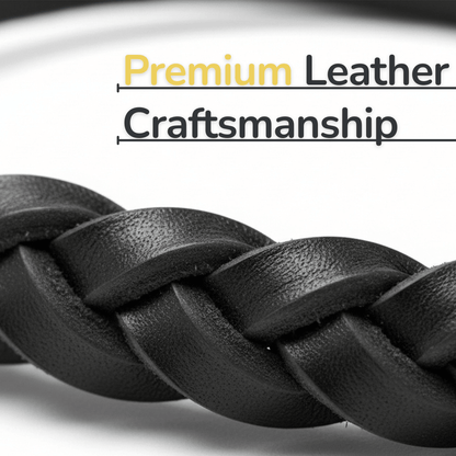 Classic Braided Leather Dog Lead