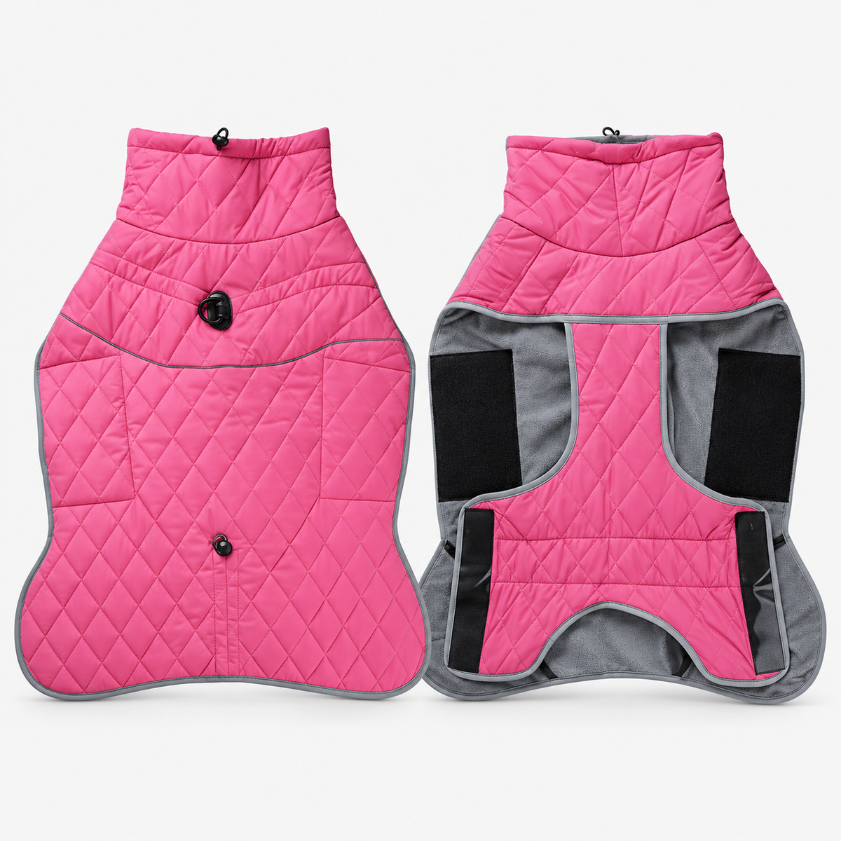 Waterproof Reflective Winter Dog Coat & Jacket with Warm Lining and Lead Attachment