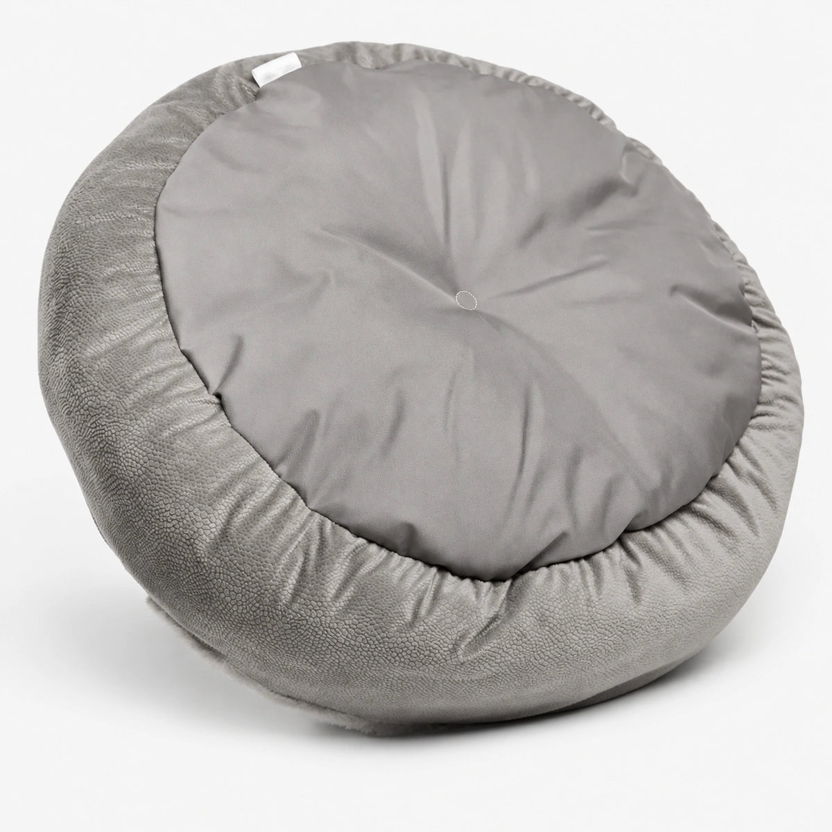Covered pet bed lifestyle view