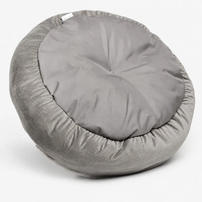 Covered pet bed lifestyle view